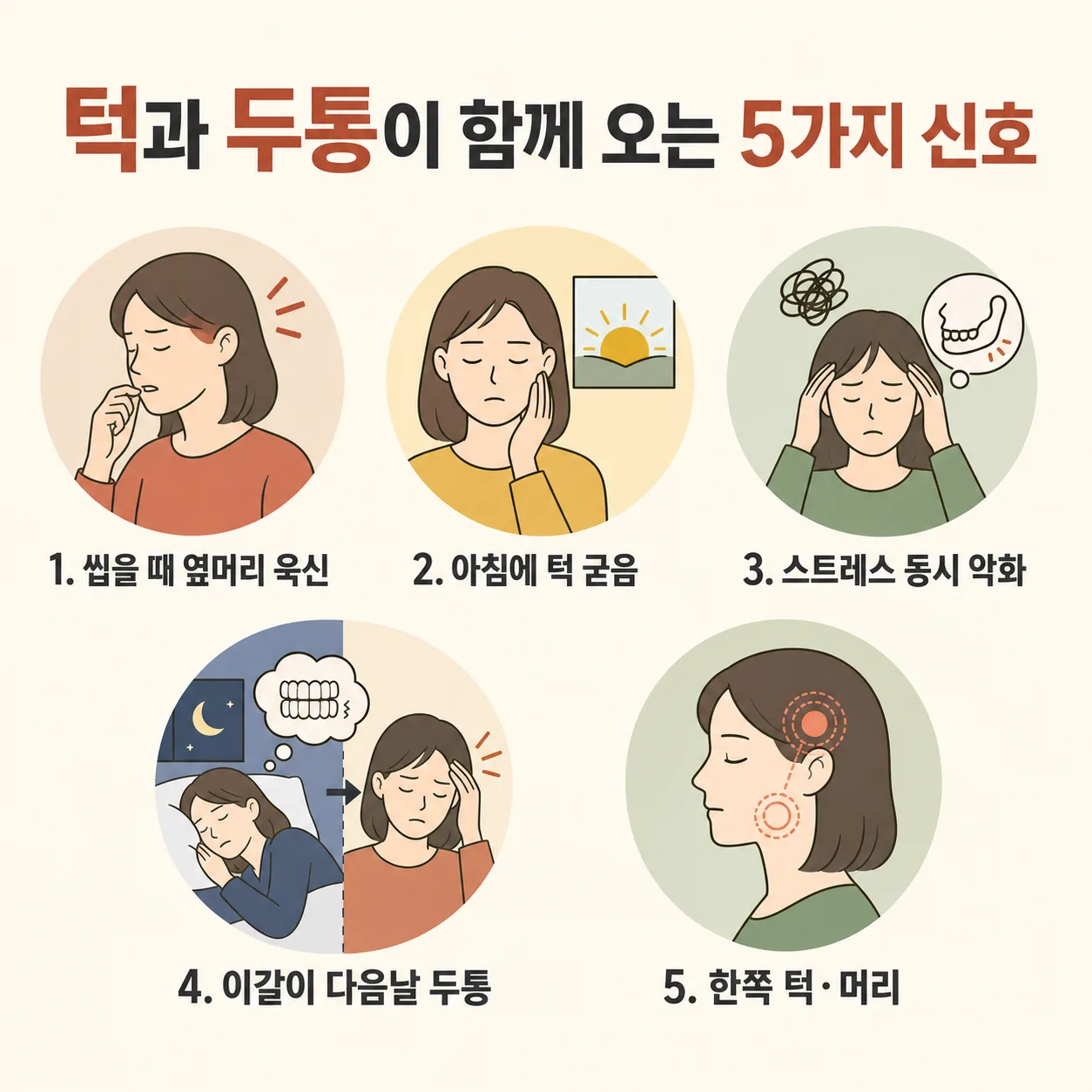 턱과 두통이 함께 오는 5가지 신호