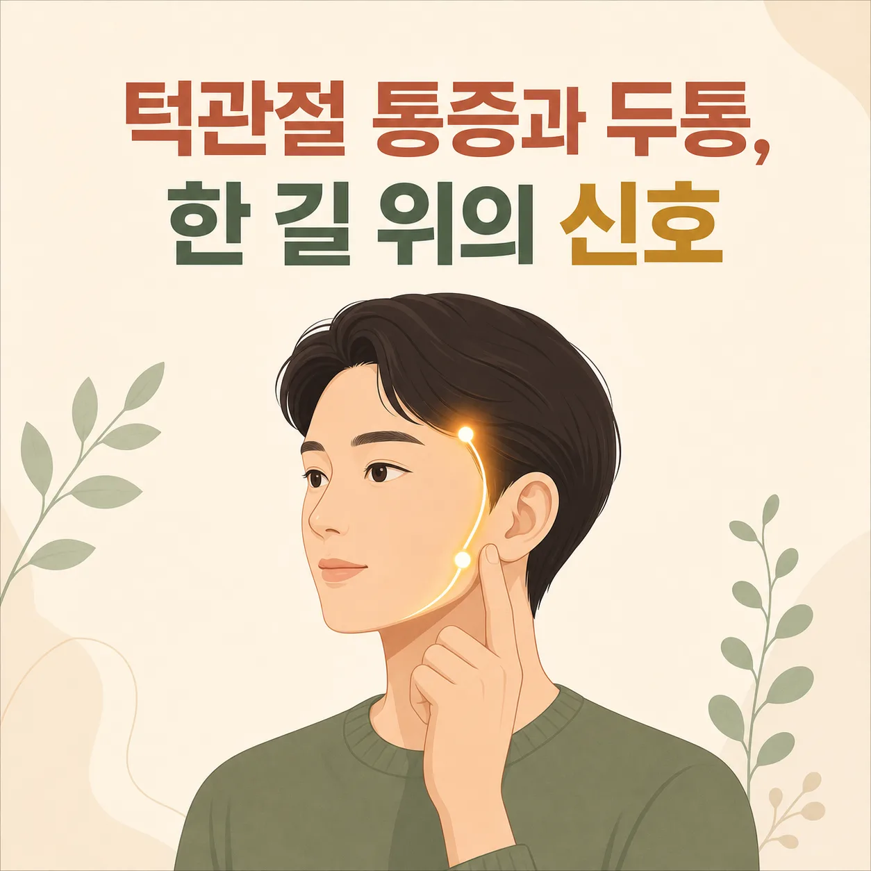 턱관절 통증과 두통 한 길 위의 신호 — 분당 미금역 올봄한의원